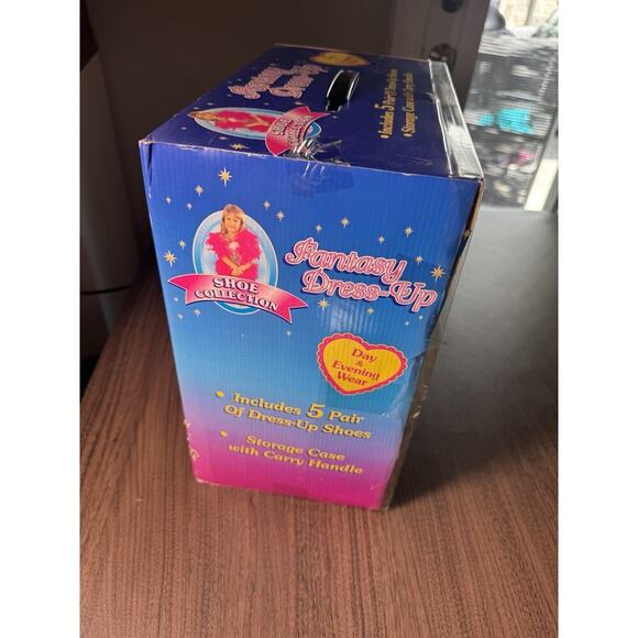 5 pair of dress up shoes kids with carrying case 2pink, yellow, purple, clear - Picture 10 of 10